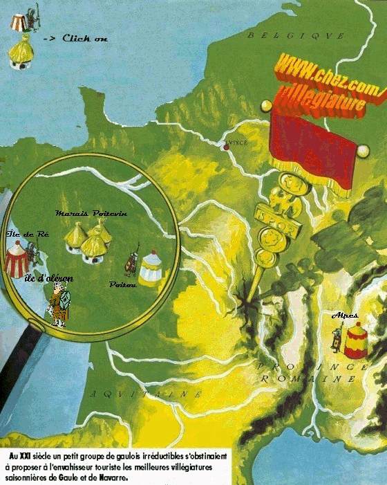 carte de France des vill�giatures de vacances